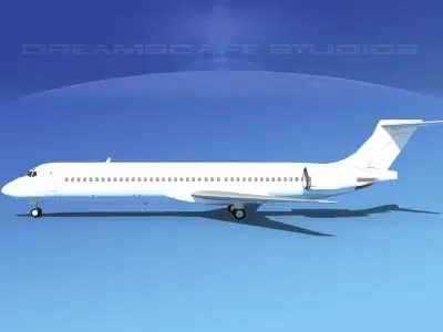 McDonnell Douglas MD-87 Unmarked 3 3D model