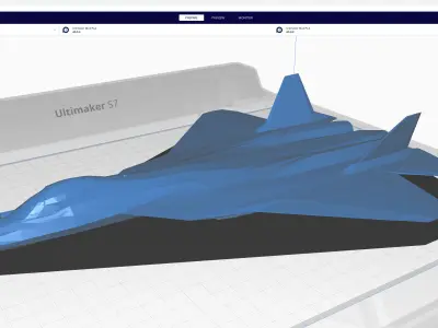 Sukhoi SU-57 Felon Low-poly 3D model