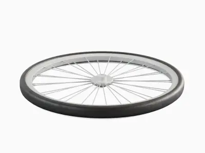 Bicycle Tire 02 Low-poly 3D model