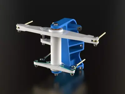 P-51D Mustang Sub Assembly Rudder Steer TW Control Fus Sta 300 3D print model