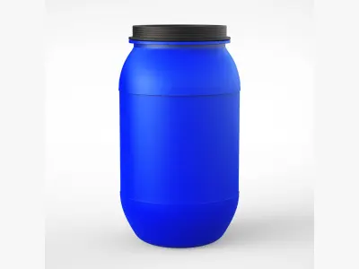Plastic barrel Low-poly 3D model