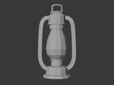 Stylized Low-Poly Lantern - Free Game-Ready Asset Free low-poly 3D model