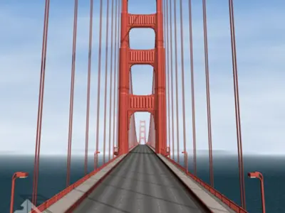 Golden Gate Bridge V3 Deluxe 3D model
