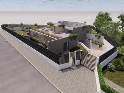 Modern House with Pool and Garden - ArchiCAD Project 3D model