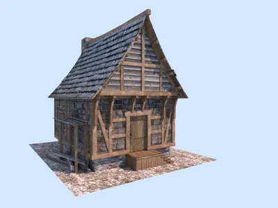 medieval town house 3D model
