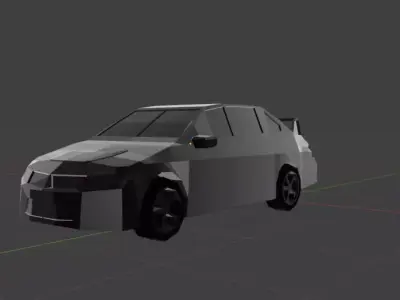 Imprezacar Free low-poly 3D model