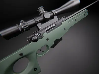 AAA AWM Game Ready PBR Low-poly 3D model