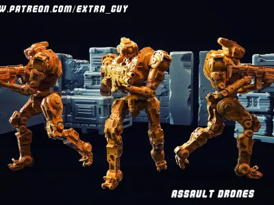 Military Drone 3D Printable 100mm 3D print model