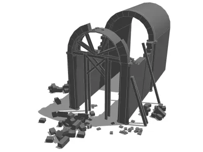 Roman Arch reenactment Low-poly 3D model