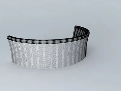 sofa curved bench Free 3D model