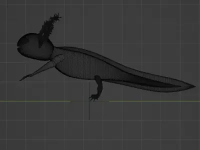 Axolotl  Low-poly 3D model