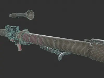  RPG-29 Vampir Low-poly 3D model