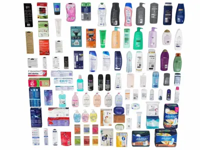 Personel Care Products 100 in 1 3D model