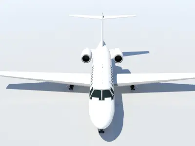 Cessna Citation CJ3 blank texture  jet PBR Low-poly 3D model