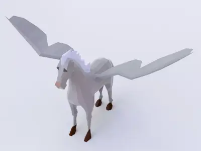 Pegasus flying Horse 3d model  Low-poly 3D model
