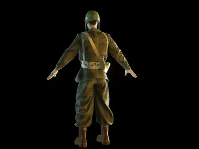 US Soldier WWII 3D model