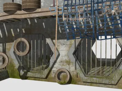 River Bridge 2 Low-poly 3D model