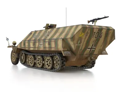 SDKFZ 251 Ausf D - Half-track - 104 3D model