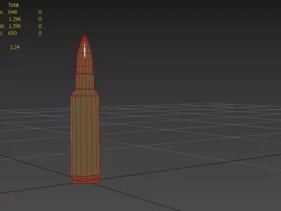 300 Winchester SM Low-poly 3D model