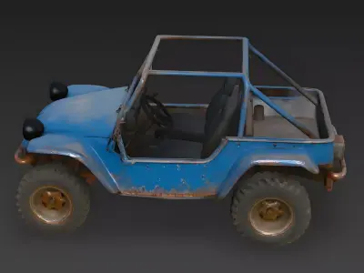 Desert-Scrapper Dune Buggy 3D Model Low-poly 3D model