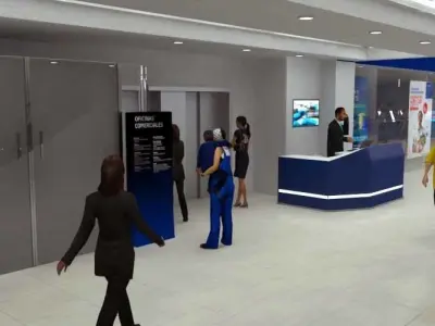 First floor of commercial premises 3D model