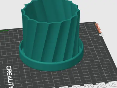 Twisted Spiral Flower Pot  3D print model