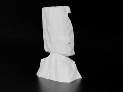 Moai Statue LowPoly 3D model