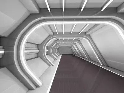 Corridor Interior 3D model 3