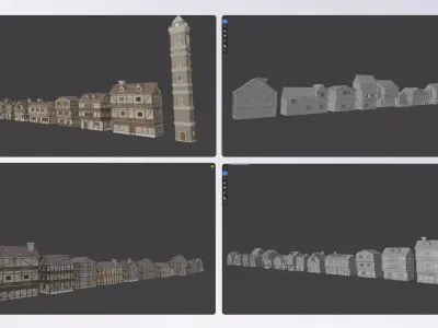 Medieval Houses 3D model