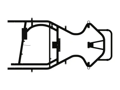 Chassis Frame Design of Go-Kart Vehicle 3D model