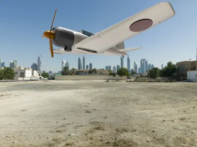  A6M3 32 Mitsubishi Zero fighter plane  3D model