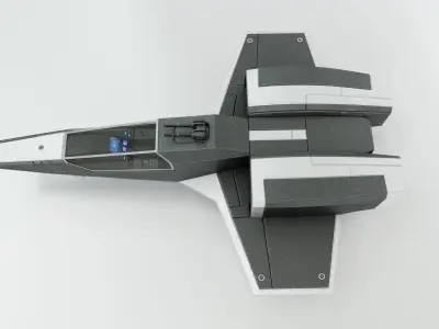 Sci-Fi Space Fighter Low-poly 3D model