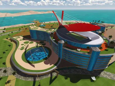 island resort 3D model