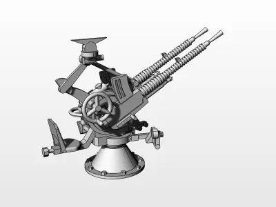  type 93 shiki twin 13 mm 3D print model