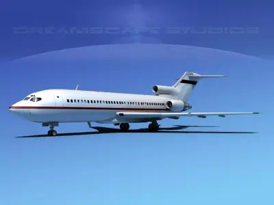 Boeing 727-100 Corporate Jet 3 3D model