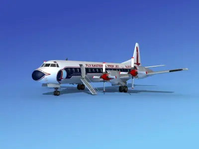 Lockheed L-188 Electra HP Eastern Airlines 1 3D model