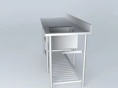 Kit211 Bancada Inox Cuba V2 por Alex Marques Free 3D model
