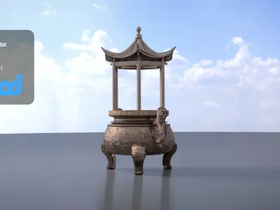 Outdoor Incense Burner 3D model