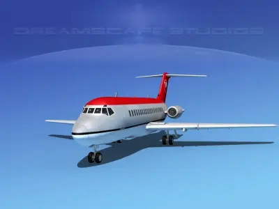 Douglas DC-9-20 Northwest Airlines 3D model