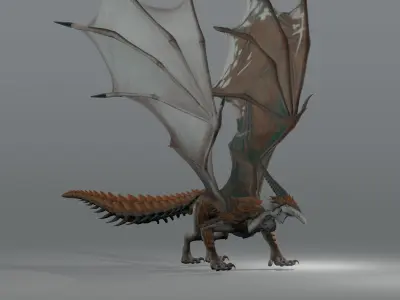 stoff Dragon Free low-poly 3D model