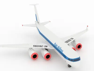 Passenger Airplane Stylized lowpoly Low-poly 3D model