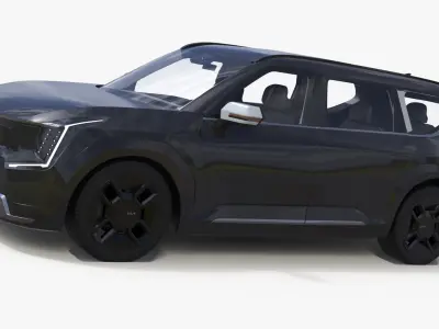 KIA EV9 Luxury SUV Black 3D model