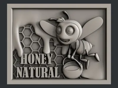 3d STL models for CNC router Honey set 3D model