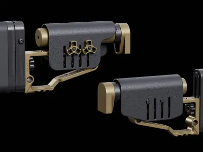 CRC 5001 Rifle Stock Low-poly 3D model