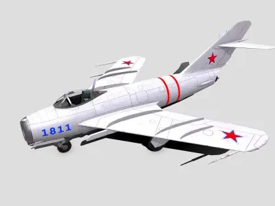 Mikoyan-Gurevich MiG-17 Low-poly PBR Low-poly 3D model