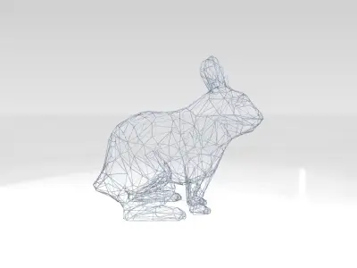 Rabbit Wireframe 3D model