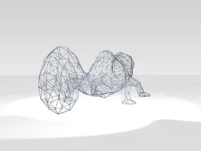 Chameleon Wireframe 3D model