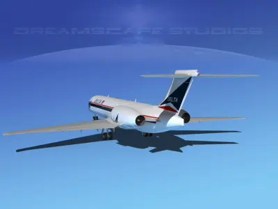 Boeing 717-200 Delta 1 3D model