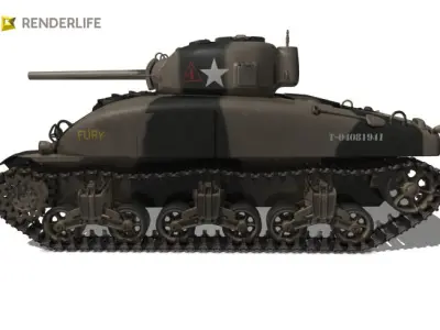 Sherman Tank M4A1 3D model