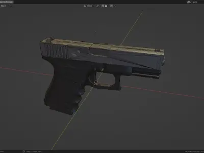 Glock 19 Low-poly 3D model